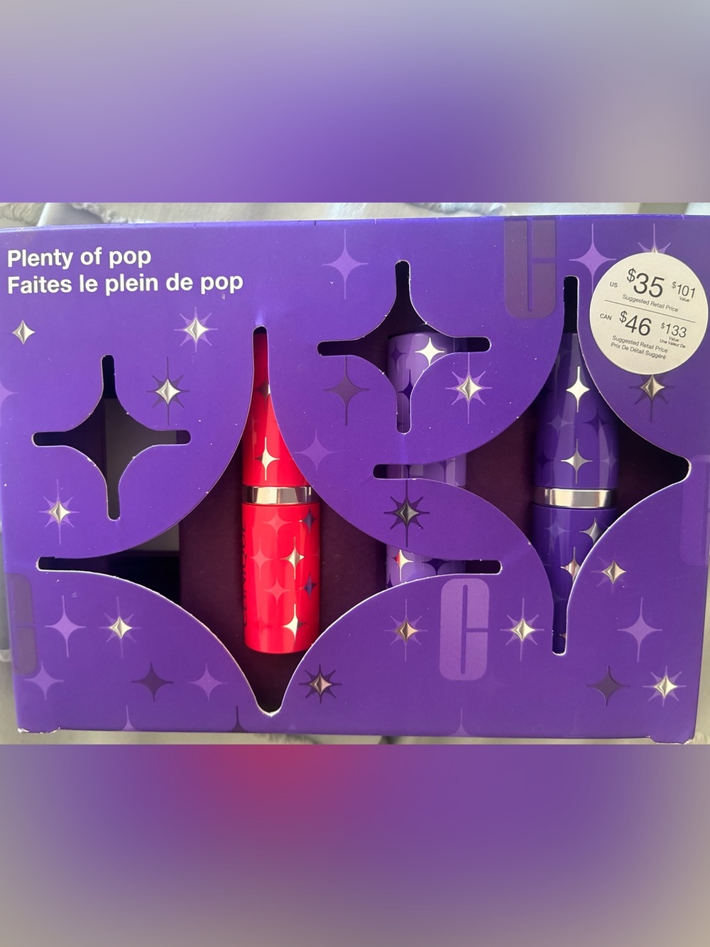 Clinique Plenty of Pop Longwear Lipstick Set NIB 3 Full-Size Shades